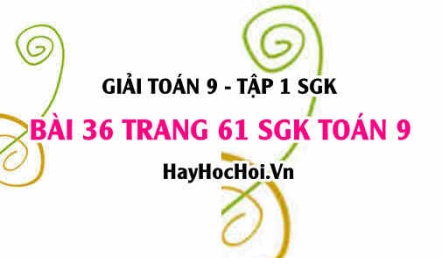 Giải bài 36 trang 61 SGK Toán 9 tập 1